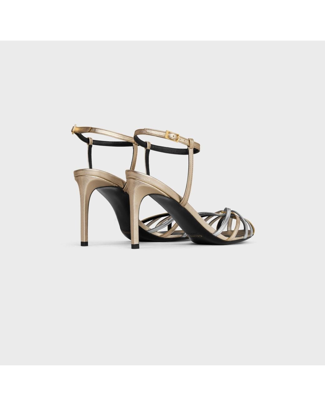 Céline Metallic Sandal Triomphe