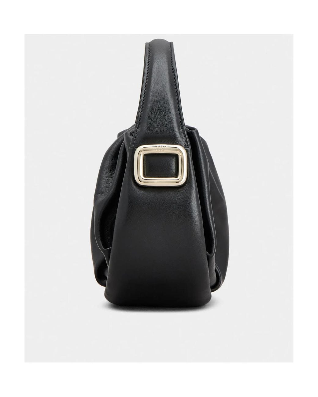 Roger Vivier Black Hobo Viv' Choc Royal Mini Bag
