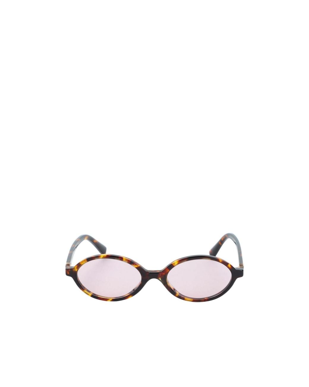 Miu Miu White Eyewear Oval-Frame Sunglasses