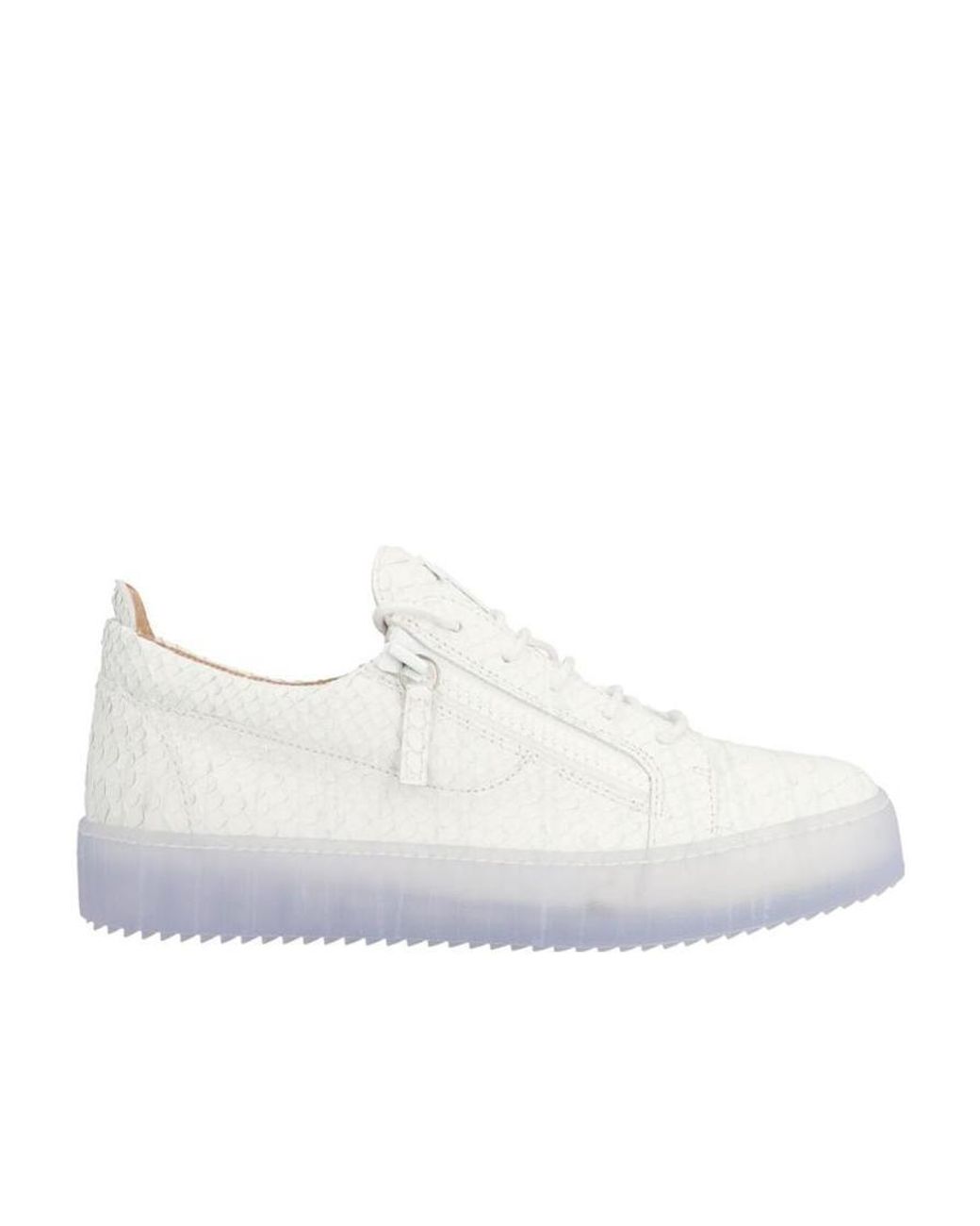 Giuseppe Zanotti White Frankie Lace-Up Sneakers for men