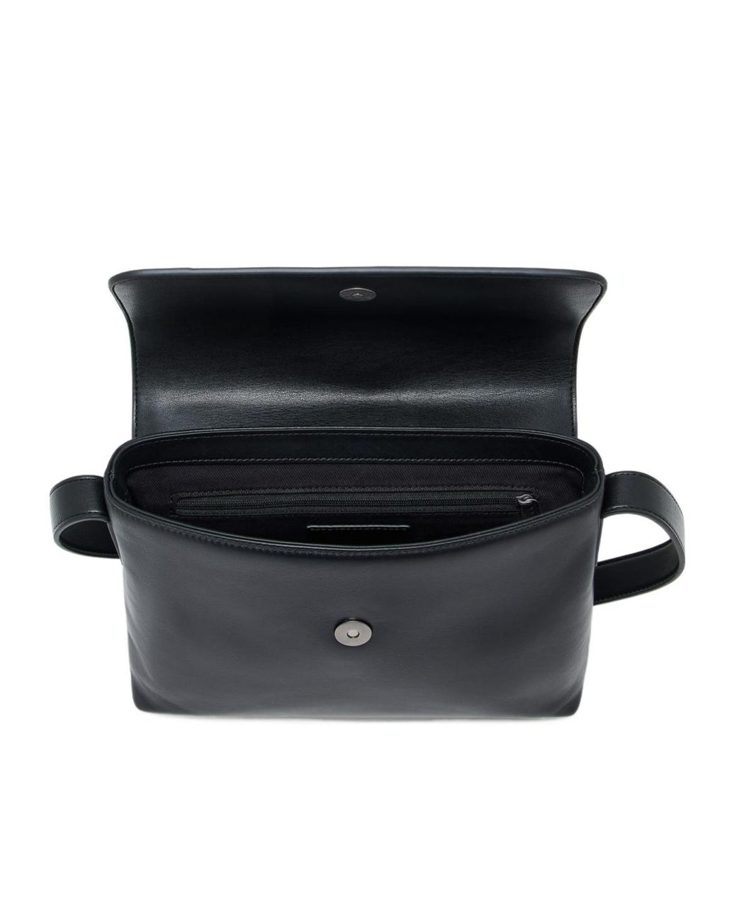 Emporio Armani Black Logo-Plaque Leather Shoulder Bag for men