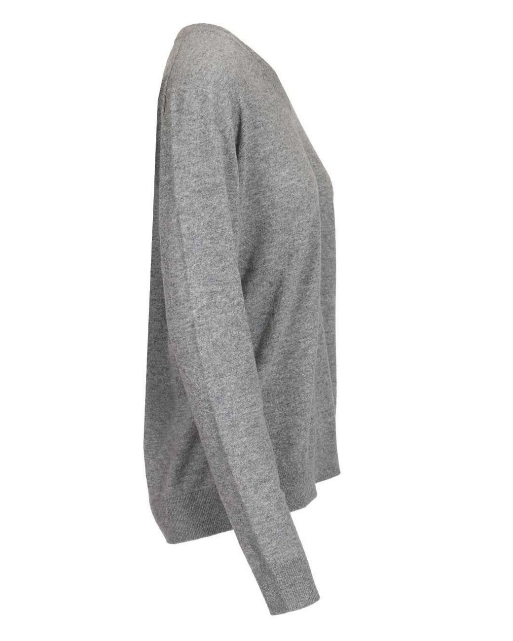 The Row Gray Nian Knitted Sweater