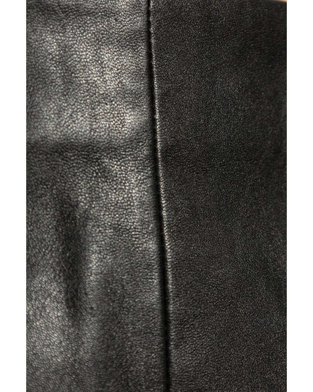 AllSaints Black Renai Leather Mini Skirt