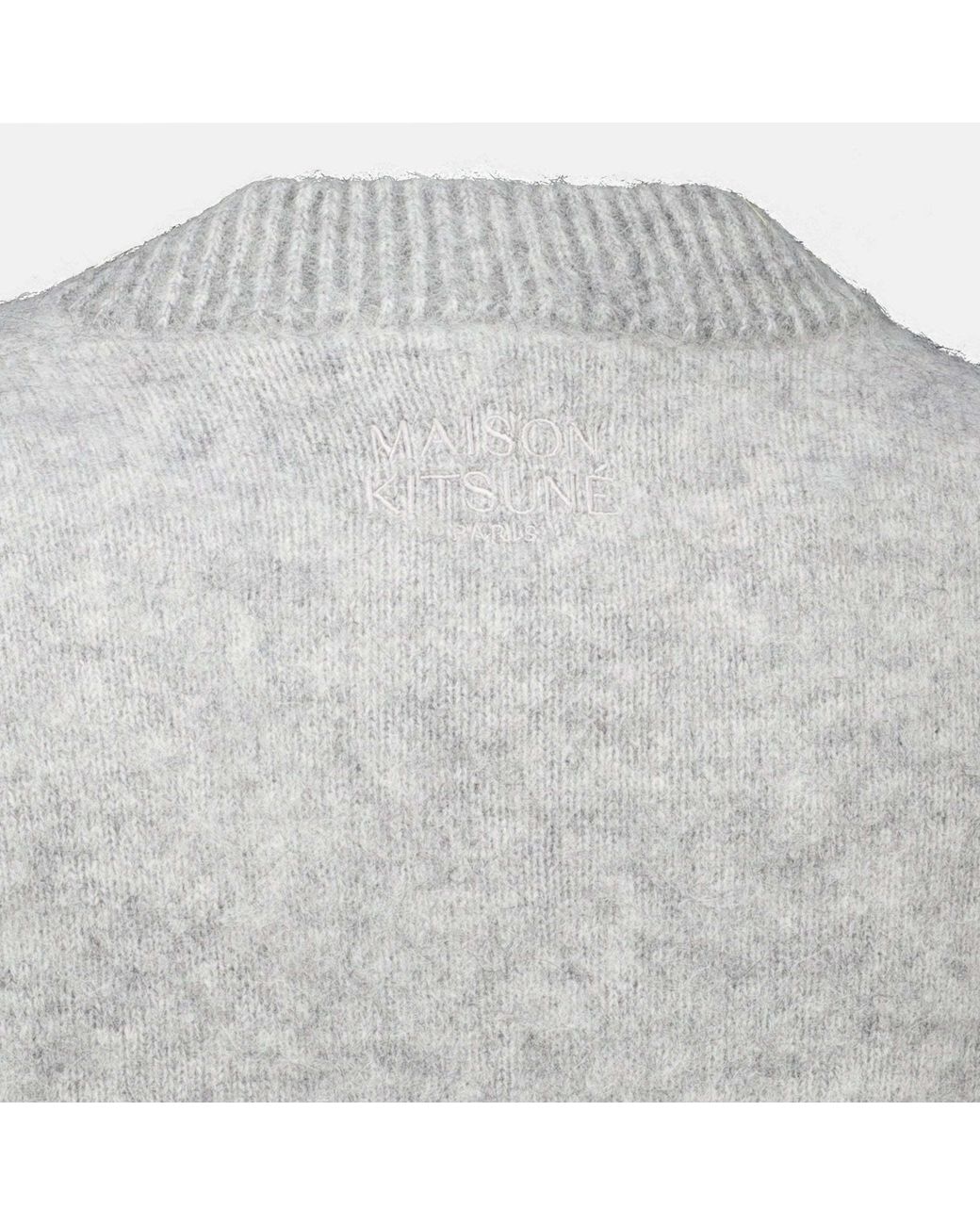 Maison Kitsuné Gray Ombré-Effect V-Neck Cardigan for men