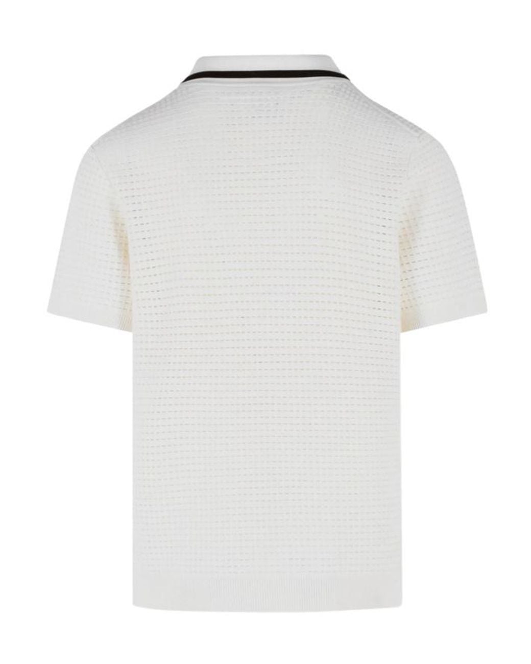 Casablanca White Waffle Polo Shirt for men