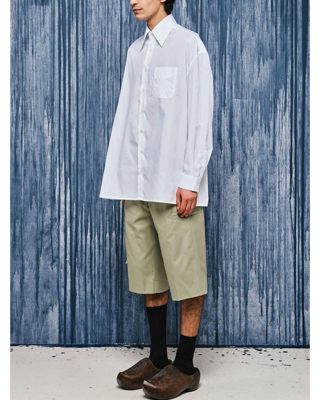 NAMACHEKO White Chest-Pocket Shirt for men