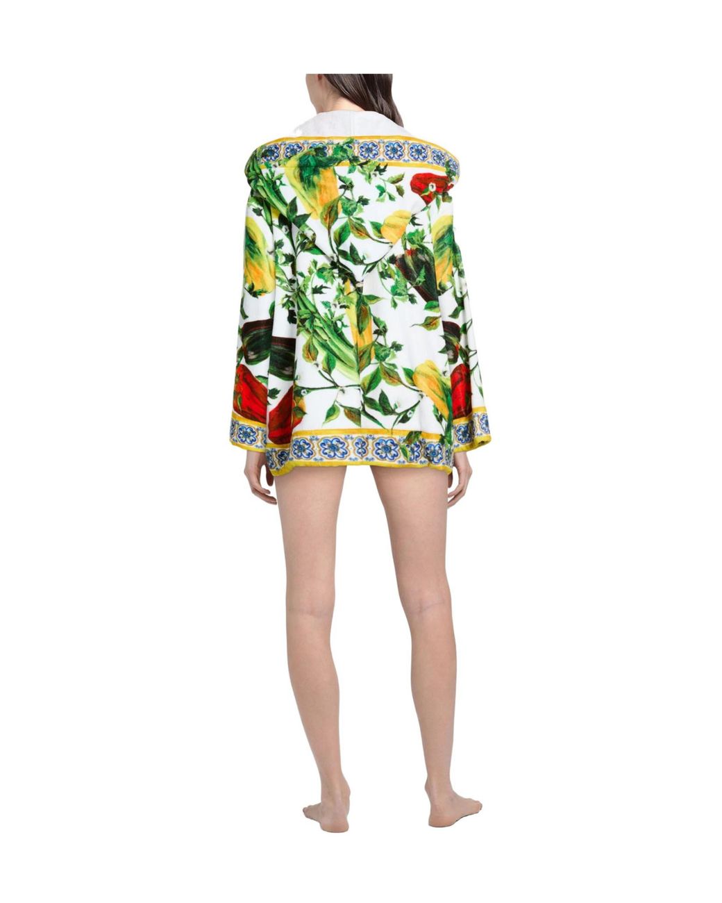 Dolce & Gabbana Green Printed Dressing Gowns