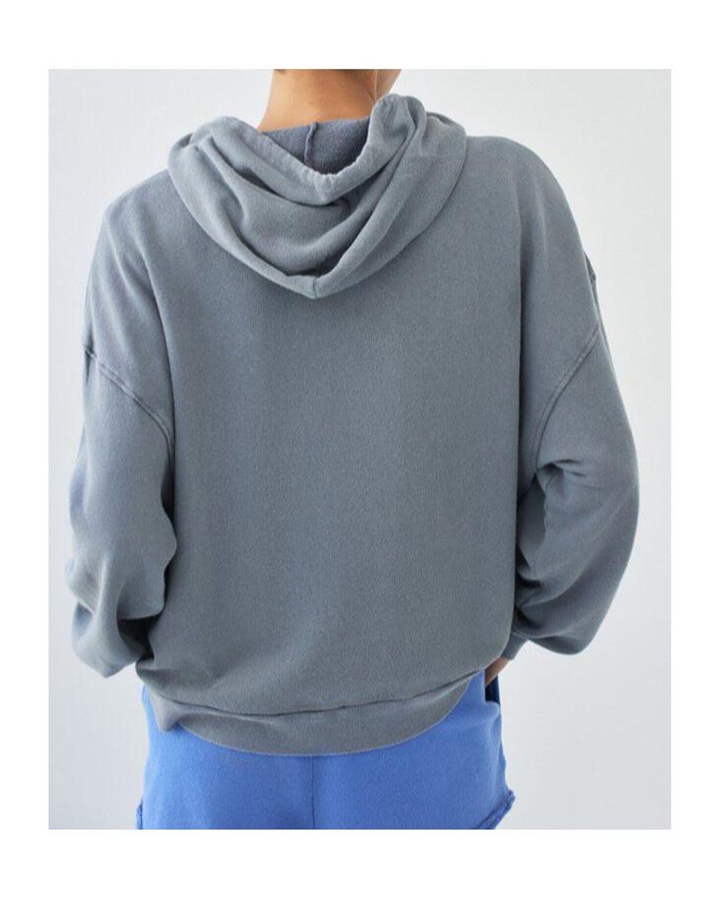American Vintage Gray Distressed Zip Hoodie
