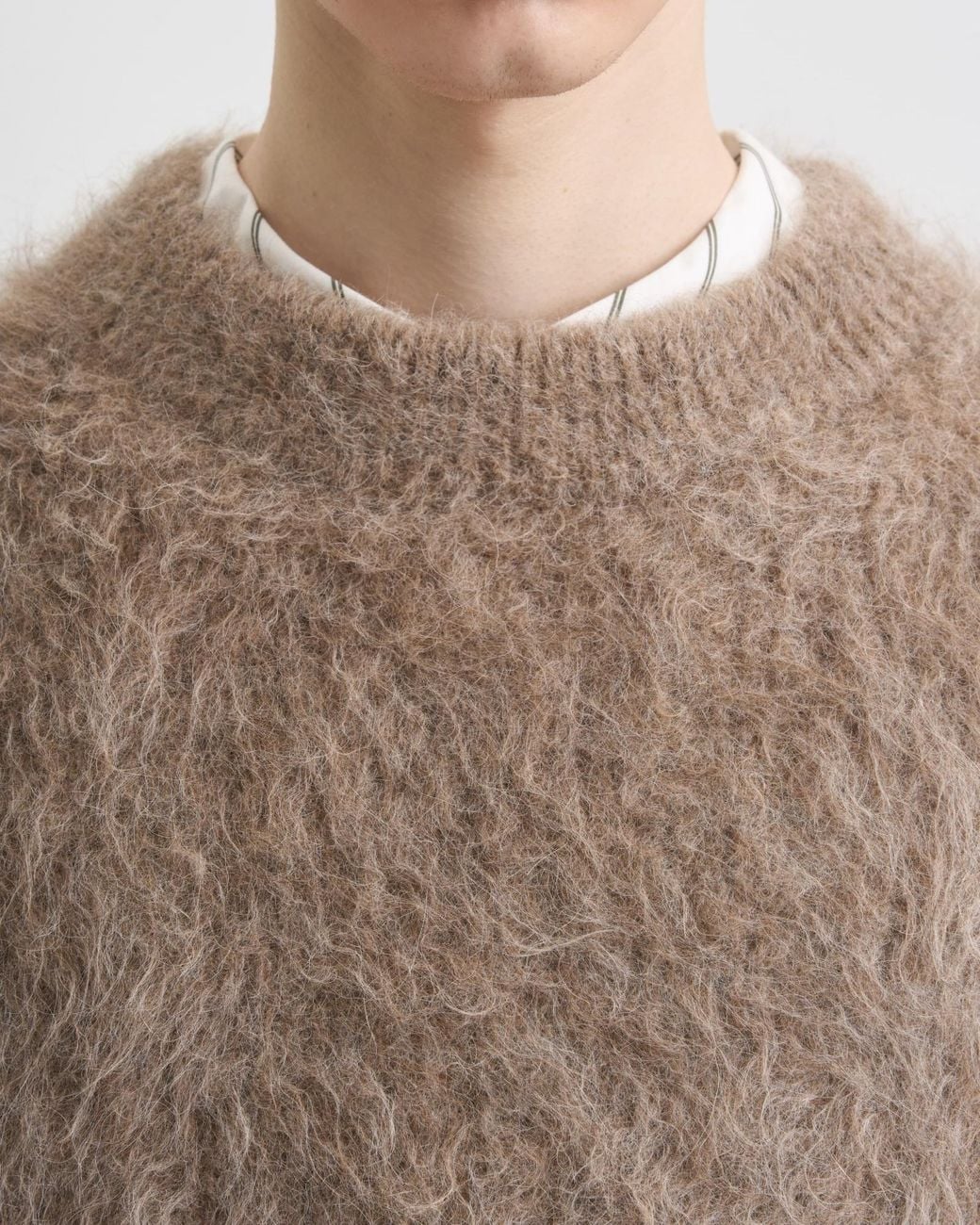 Séfr Brown Crew-Neck Long-Sleeve Knit Top for men