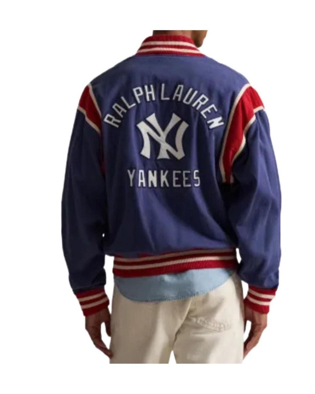 Polo Ralph Lauren Blue X Ny Yankees Snap-Button Bomber Jacket for men