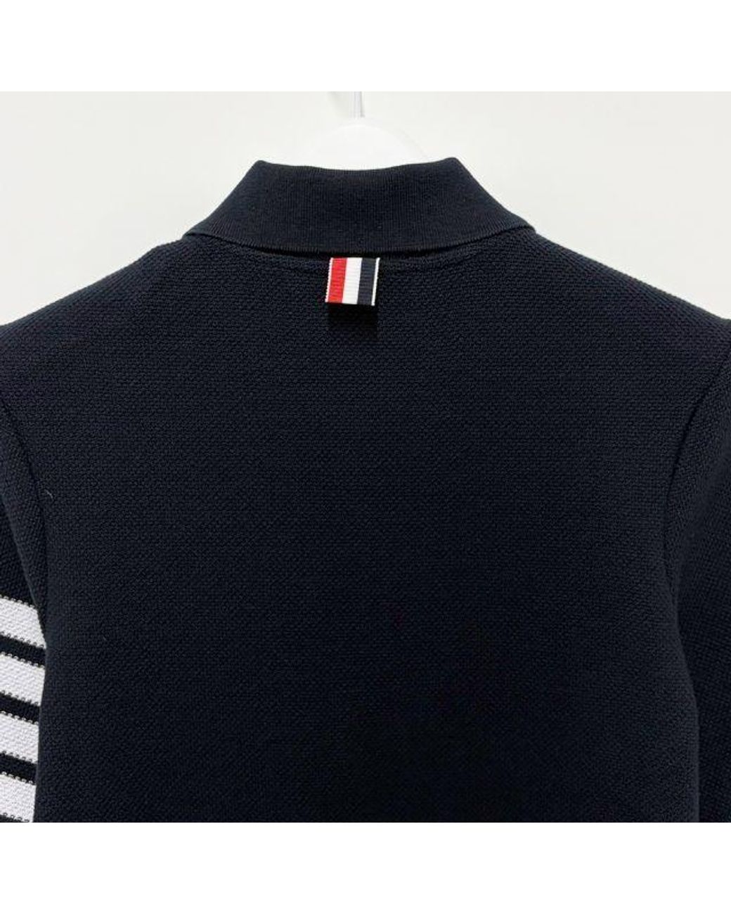 Thom Browne Black Patch Detail 4-Bar Mini Polo Dress