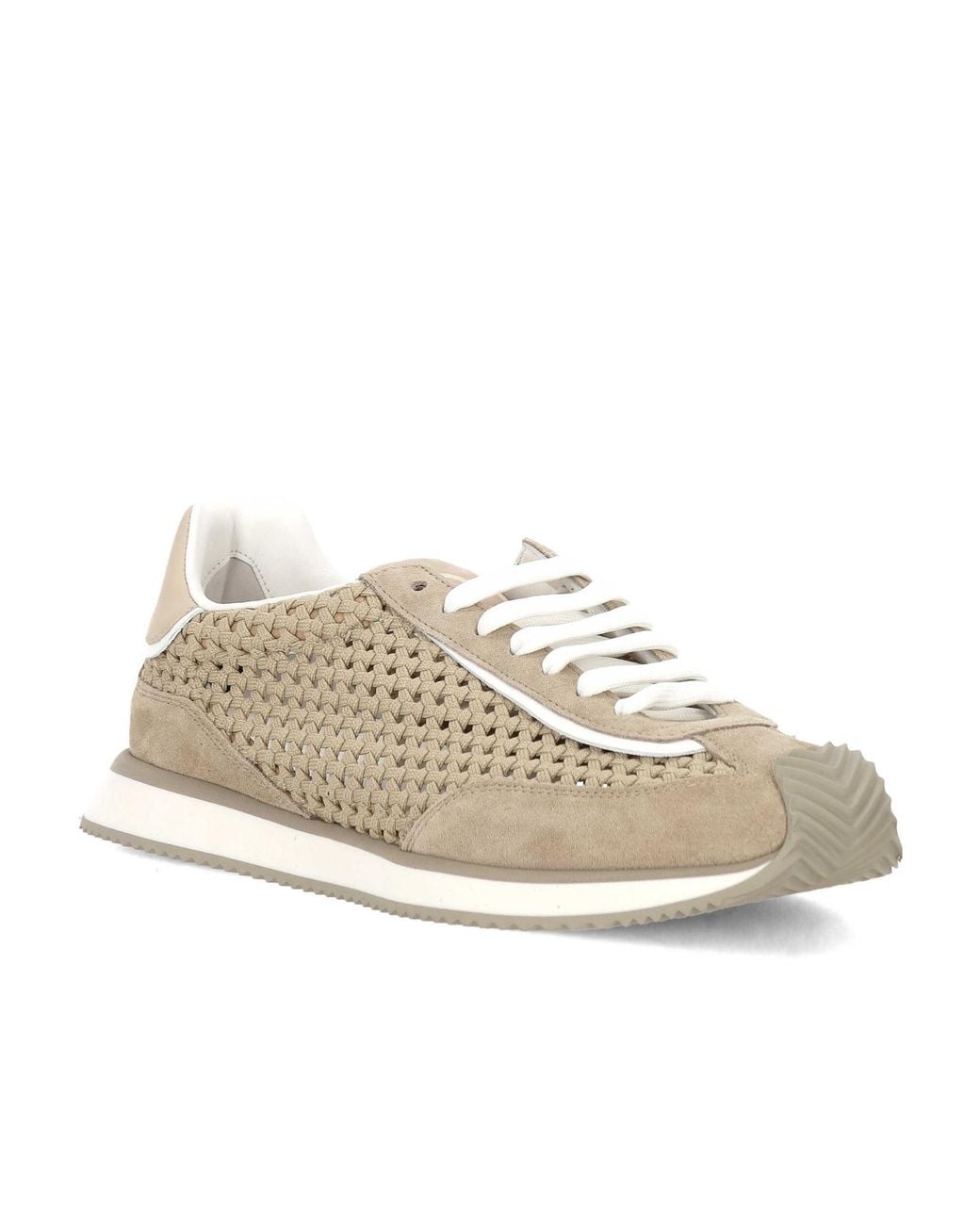 Dolce & Gabbana White Logo Detailed Lace-Up Sneakers for men