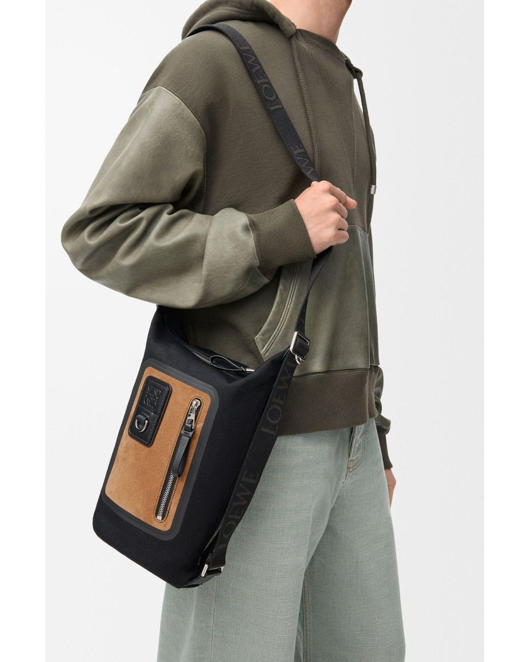 Loewe Black Small Flex Loop Bucket for men