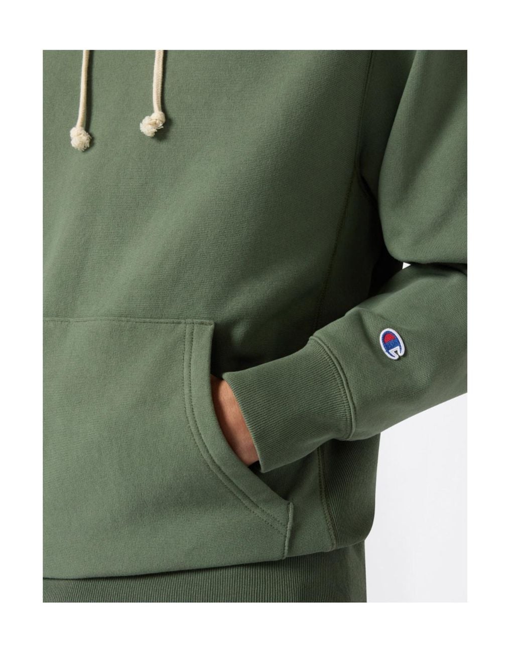 Champion Green Reverse Weave Relaxed Hoodie for men