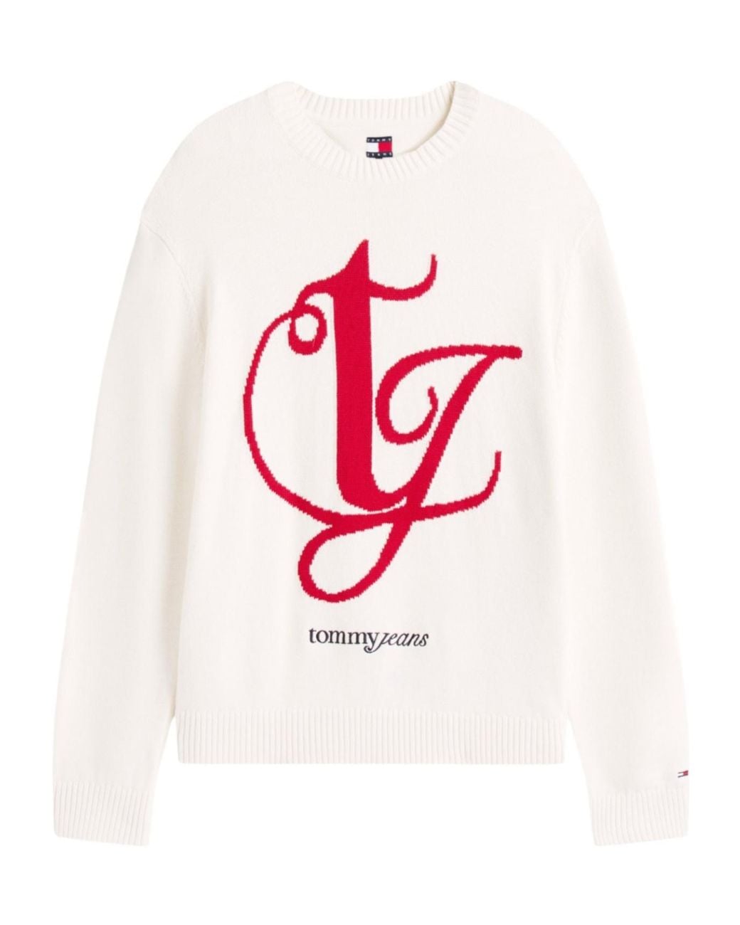 Tommy Hilfiger White Crew Neck Sweater for men