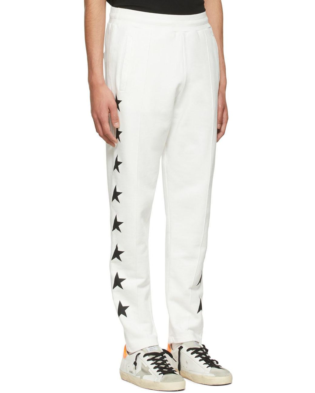 Golden Goose Deluxe Brand White Star Tape Sweatpants for men