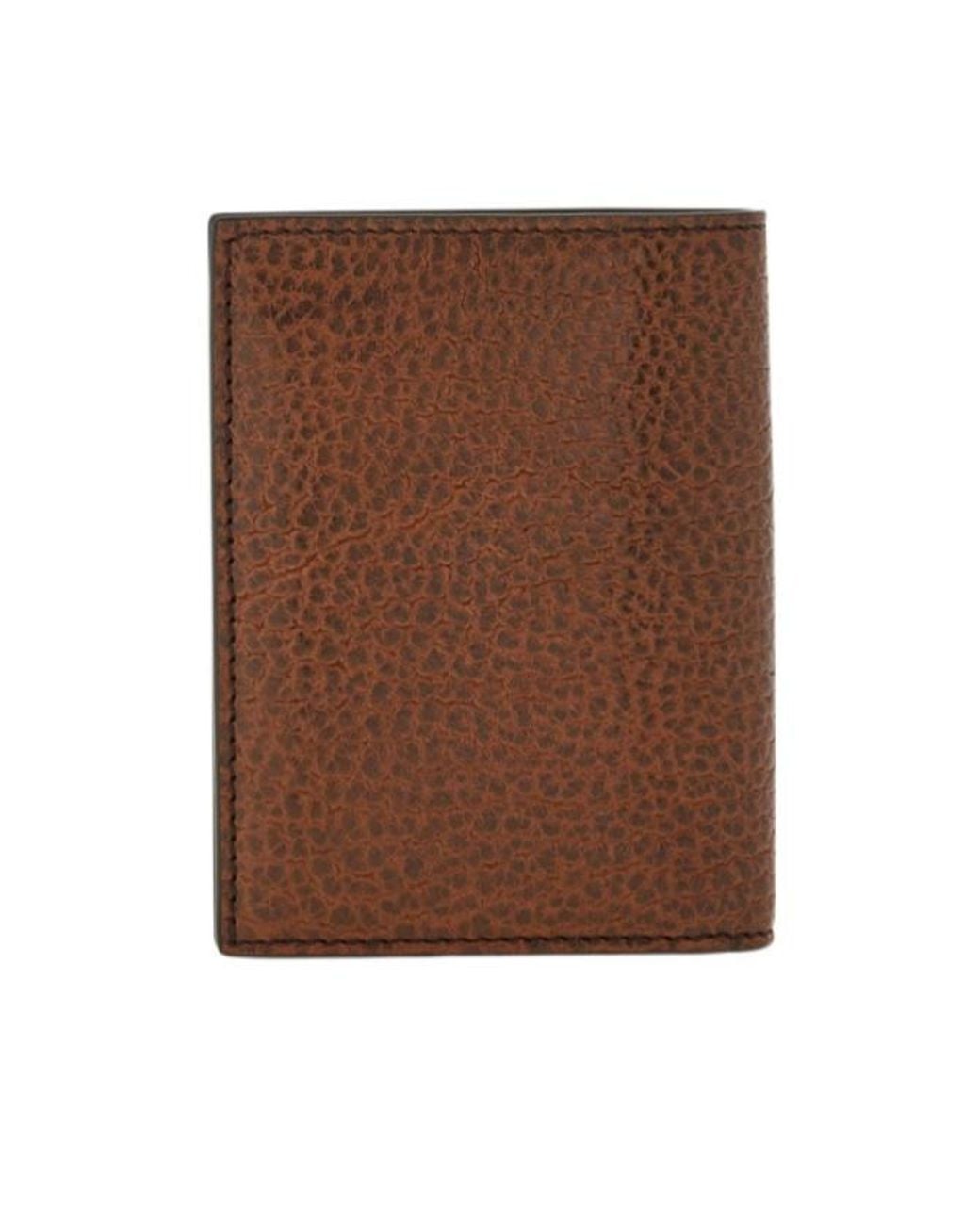 Ferragamo Brown Gancini Credit Card Holder for men