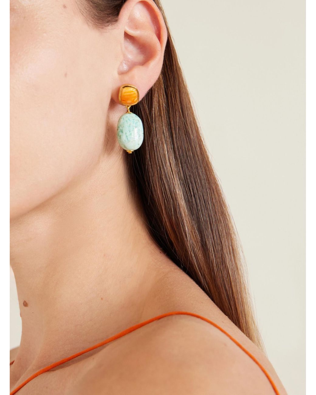 Lizzie Fortunato Blue Citrus Splash Drop Earrings