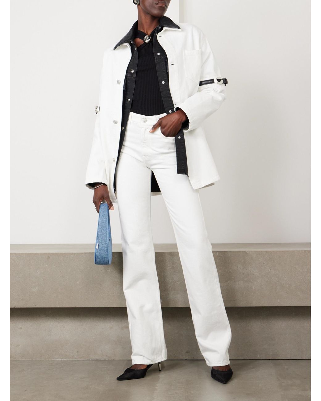 Coperni White Minimalist Jeans