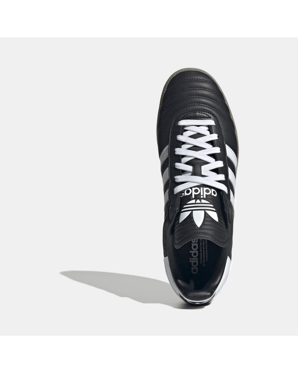 Adidas Originals Black Leather Sneakers for men