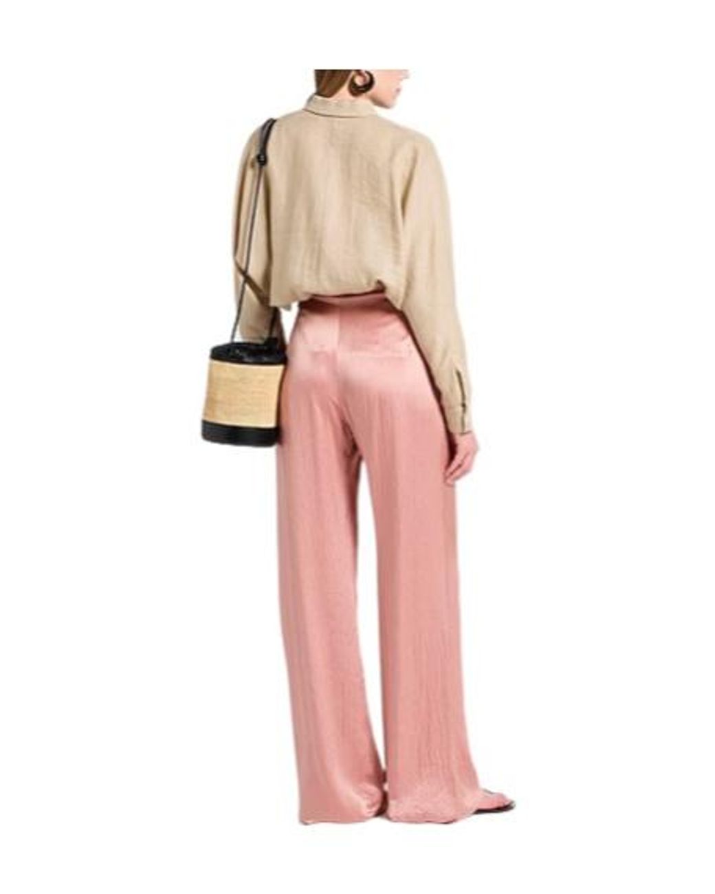 Max Mara Pink Minimalist Loose-Fit Trousers
