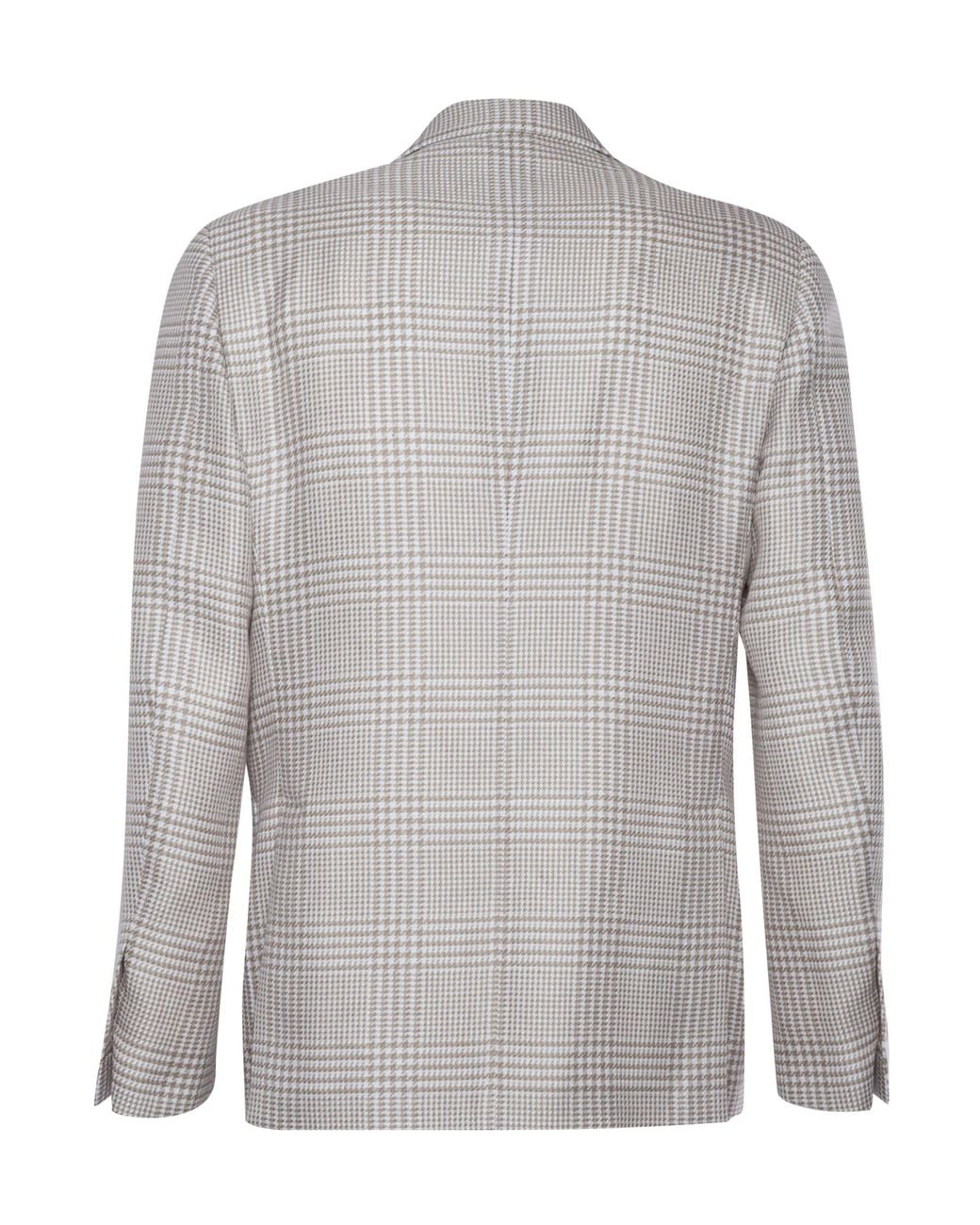 Lardini Gray Checked Single-Breasted Tailored Blazer for men