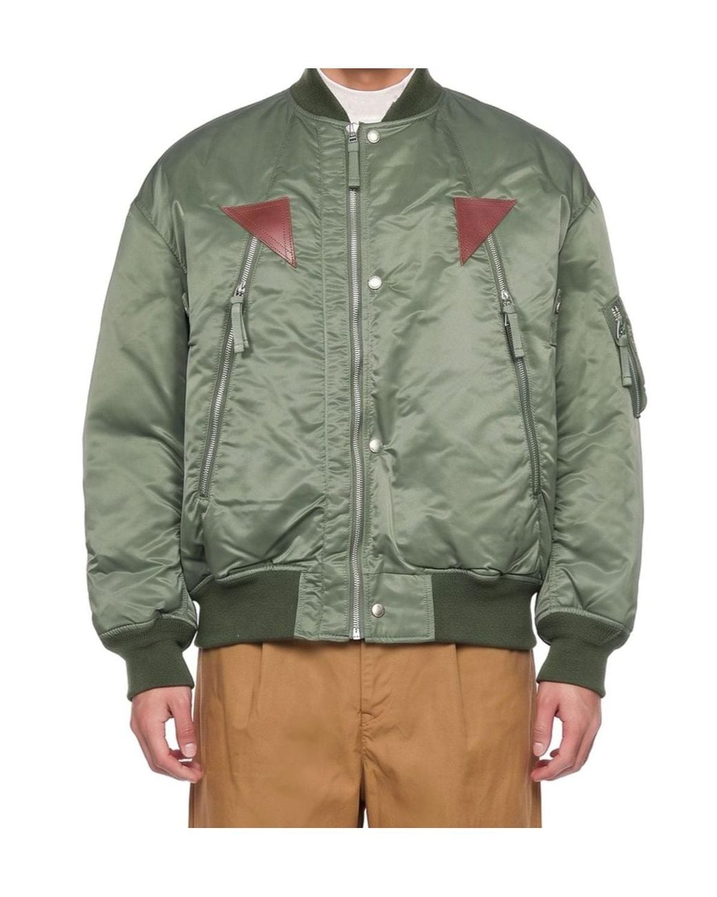 Comme des Garçons Green Homme Zip-Up Bomber Jacket for men