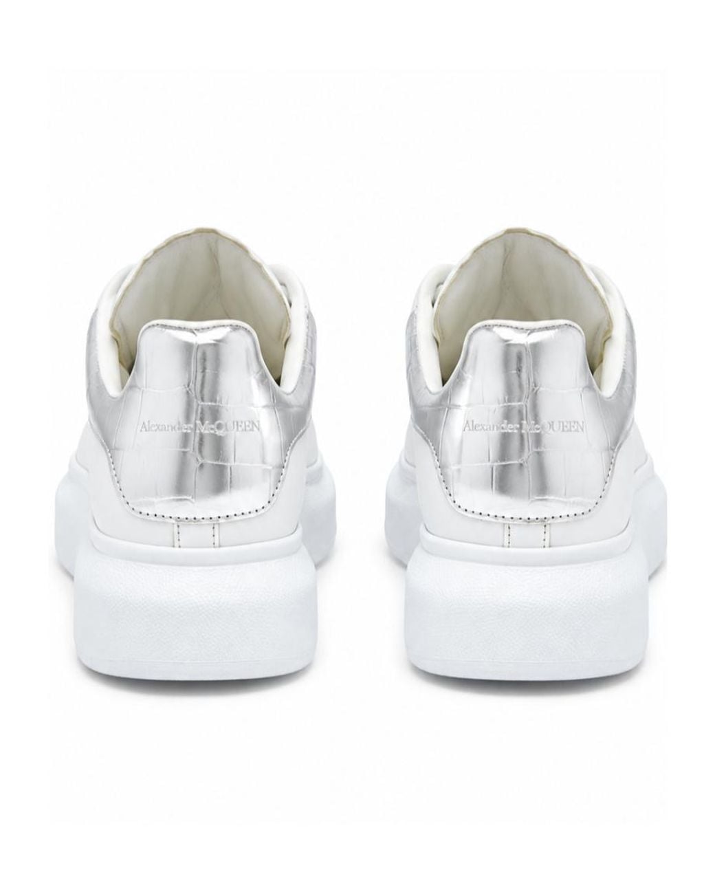 McQueen White Lace-Up Sneakers
