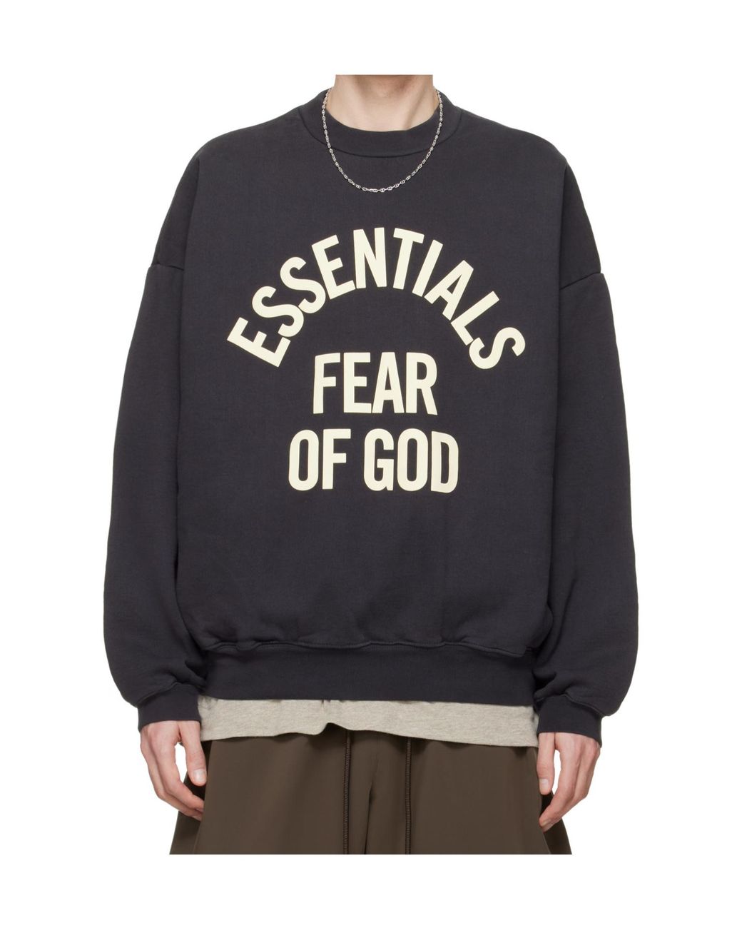 Fear Of God Black Essentials Logo Sweatshirt for men