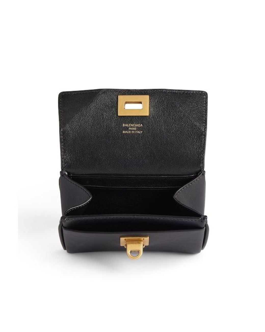 Balenciaga Black Rodeo Card Holder With Flap