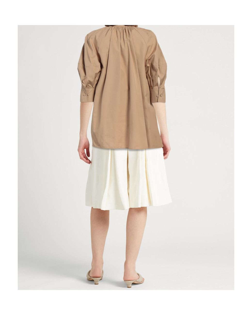 Max Mara Natural Tie-Neck Blouse