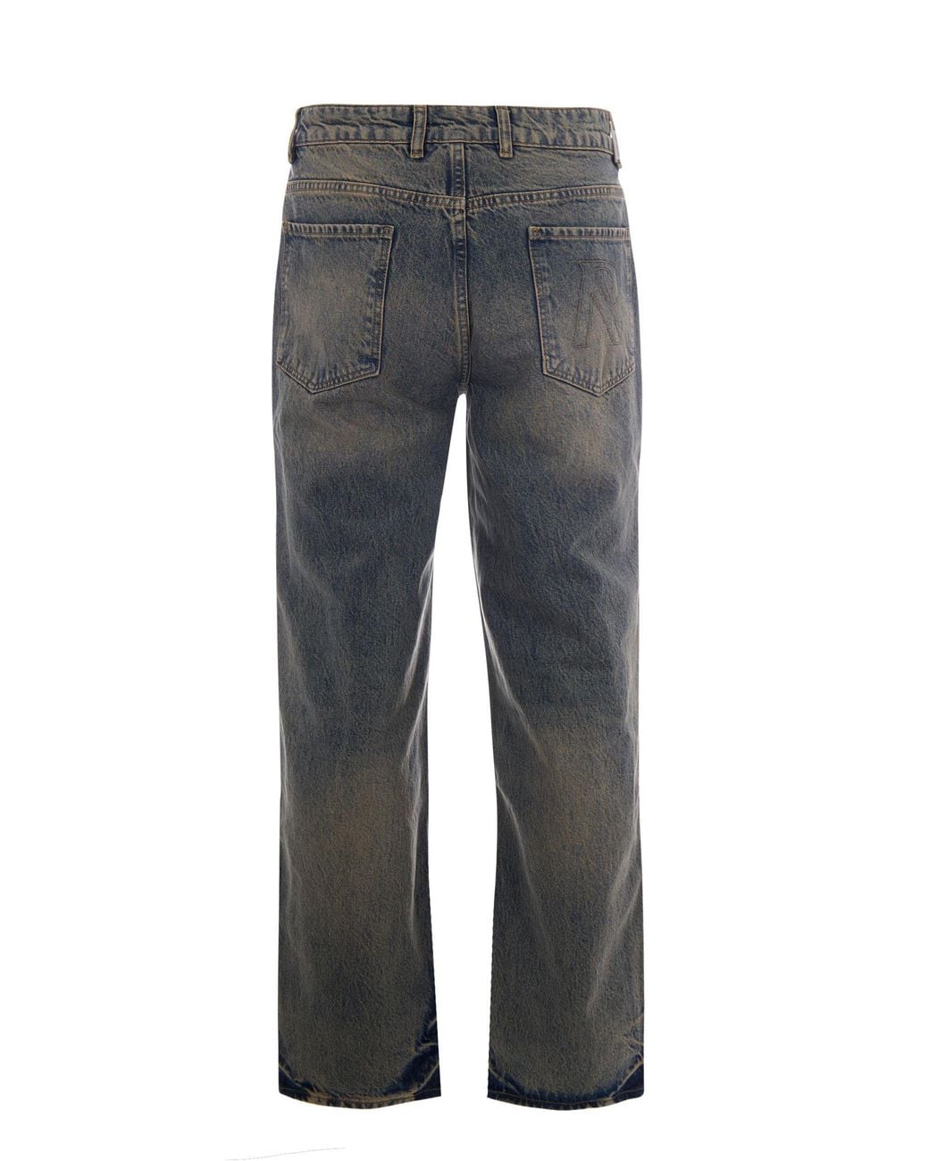 Represent Gray Logo Straight-Leg Jeans for men