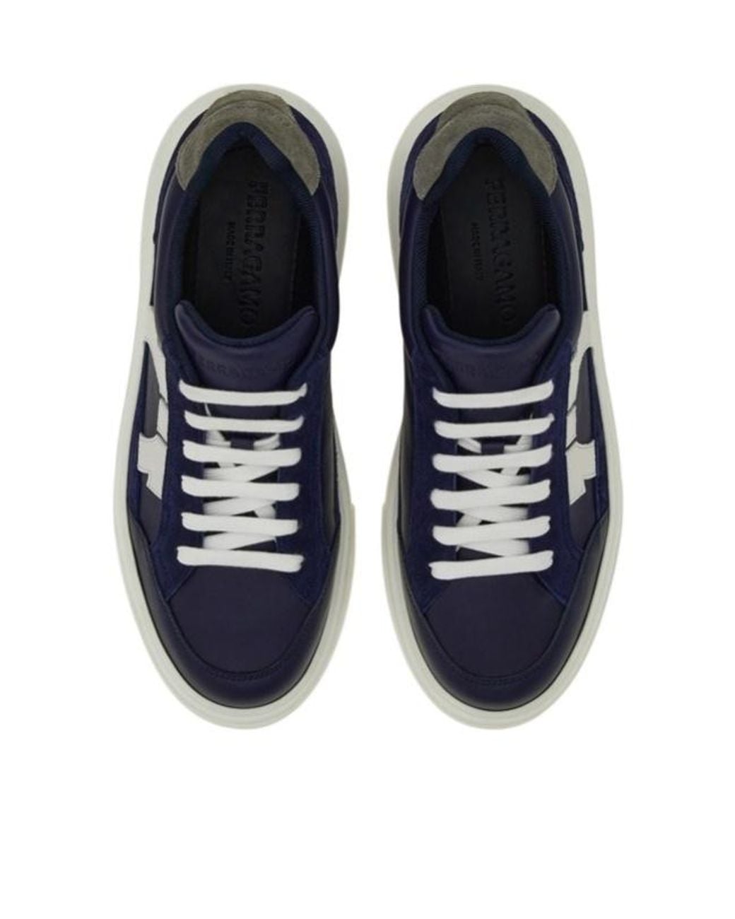 Ferragamo Blue Apos;S Cassina Gancio Low-Top Sneakers for men