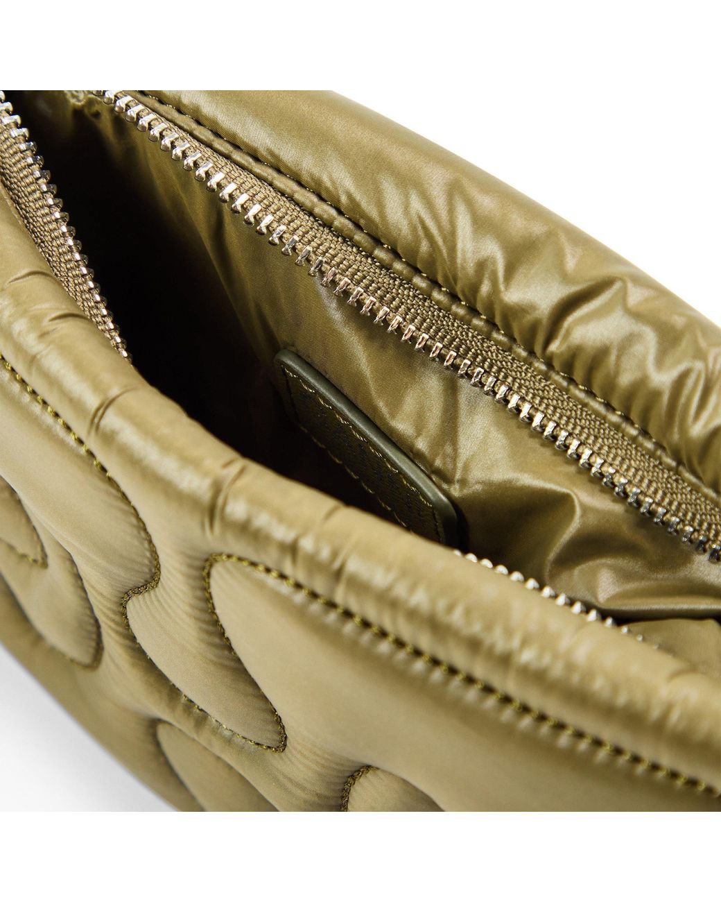 Ganni Green Quilted Pouch