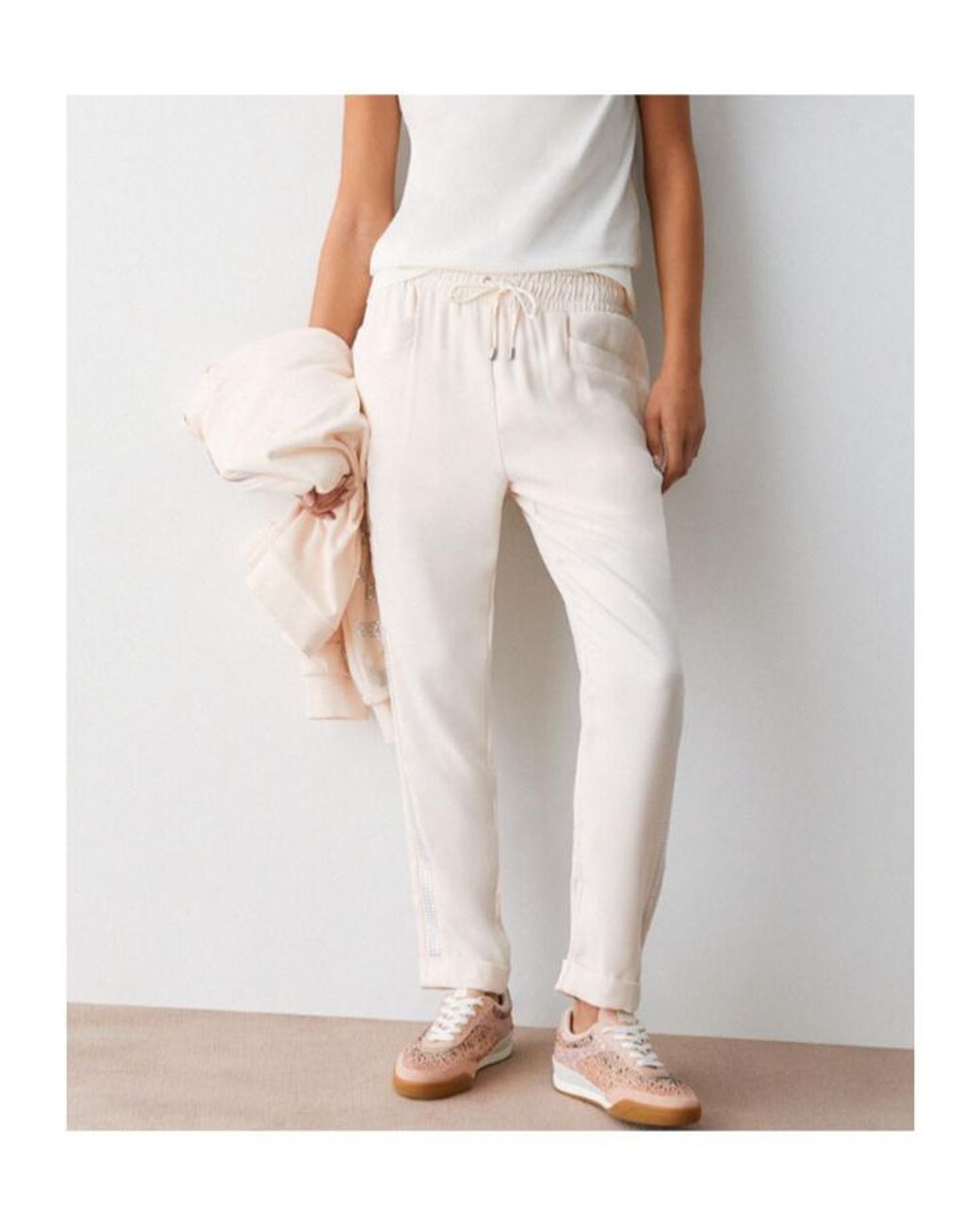 Liu Jo Natural Side Detail Trousers