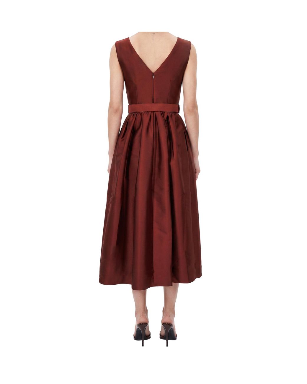 Roland Mouret Purple Tie-Front V-Neck Dress