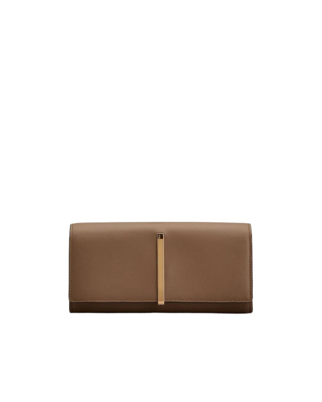 Tod's Brown Bar T-Plaque Wallet