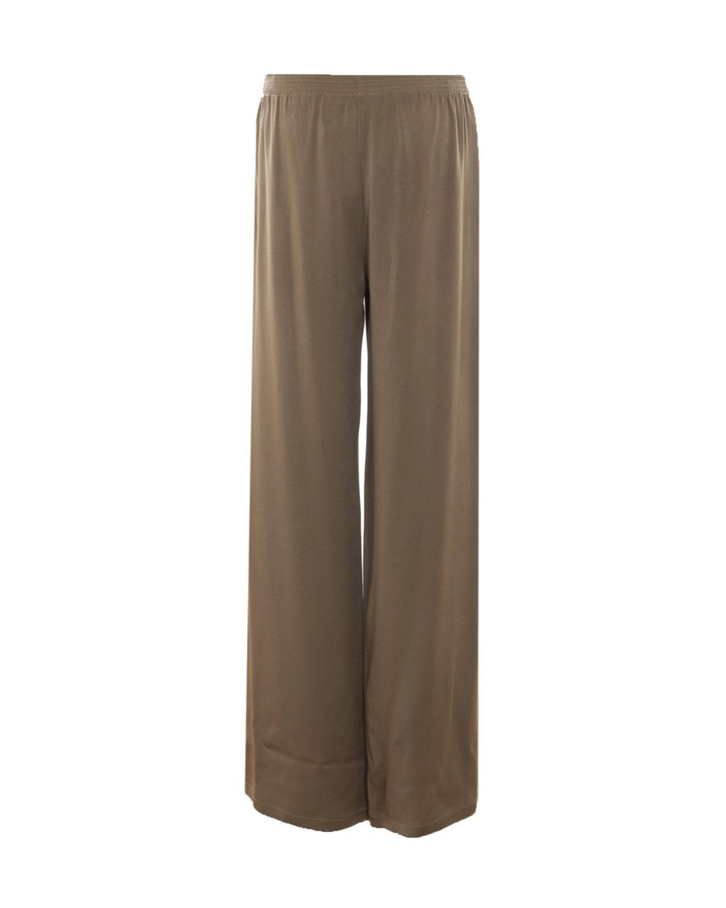Fabiana Filippi Brown Shiny Satin Wide-Leg Pants
