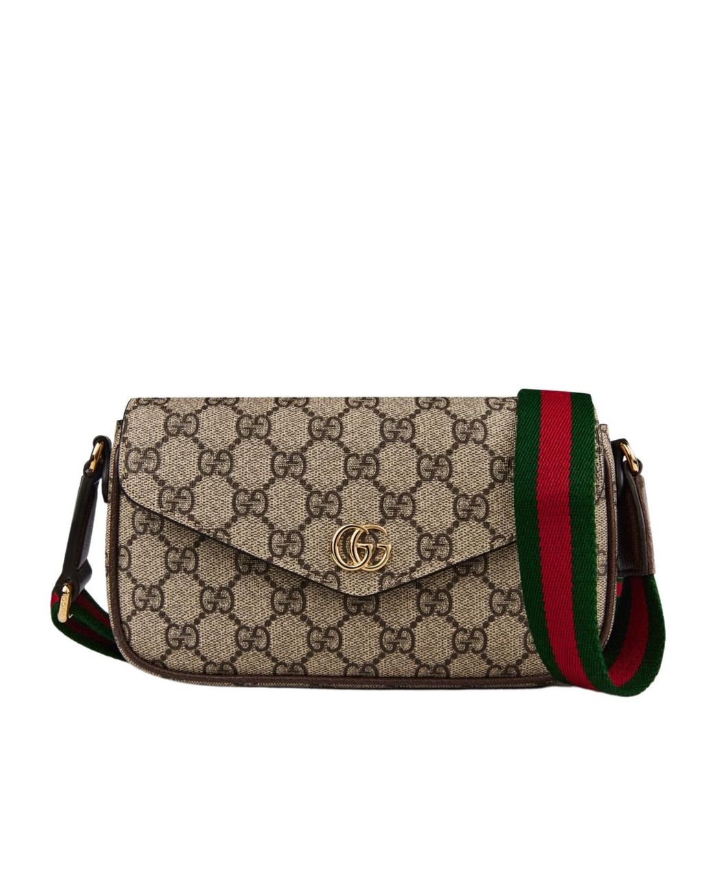 Gucci Brown Logo Cotton Ophidia Mini Bag