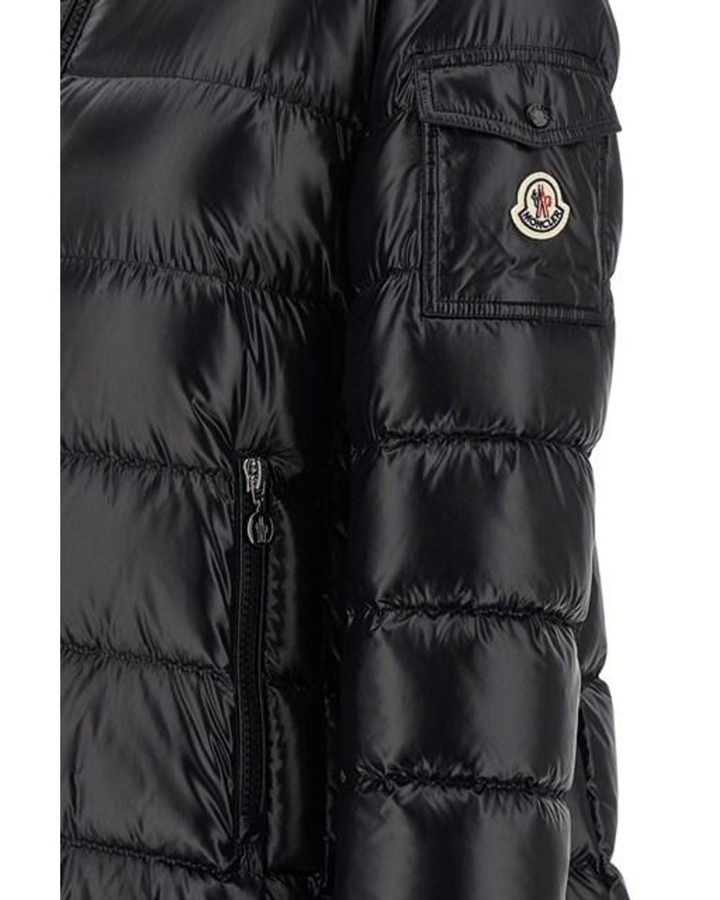 Moncler Black Courcelles Hooded Mid-Length Padded Jacket