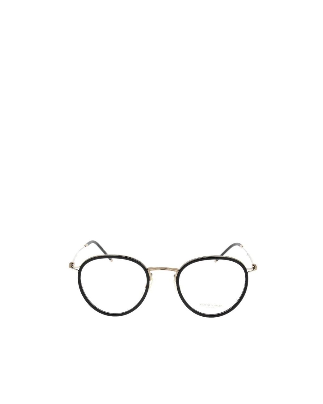 Oliver Peoples Metallic Oval Frame Glasses for men