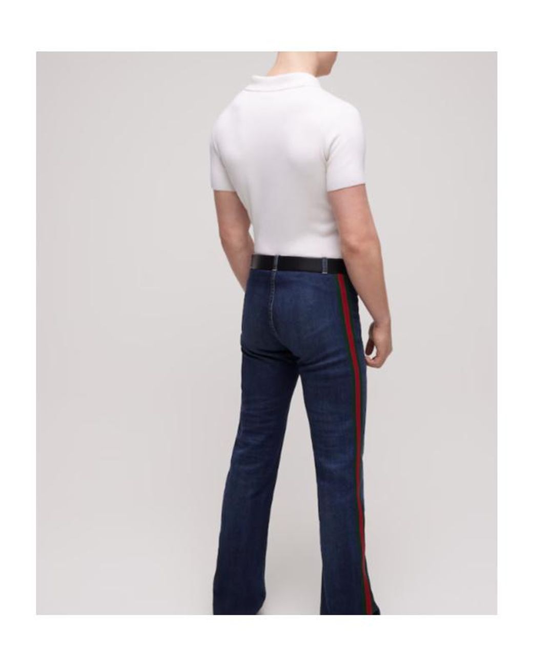 Gucci White Silk Cotton Polo Shirt With Embroidery for men