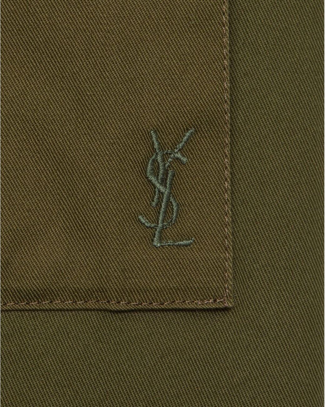 Saint Laurent Green Cassandre Cargo Pants