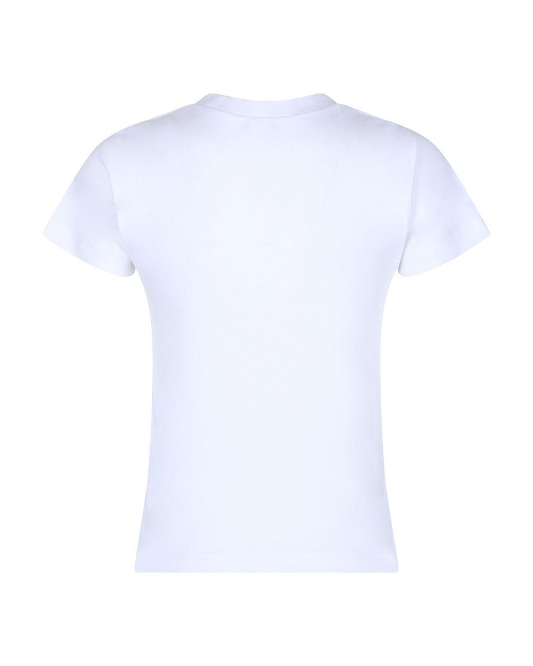 McQueen White Embroidered Skull T-Shirt