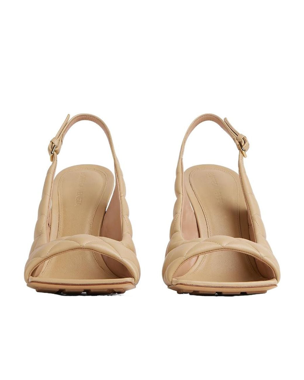 Bottega Veneta Metallic Padded Slingback Sandals