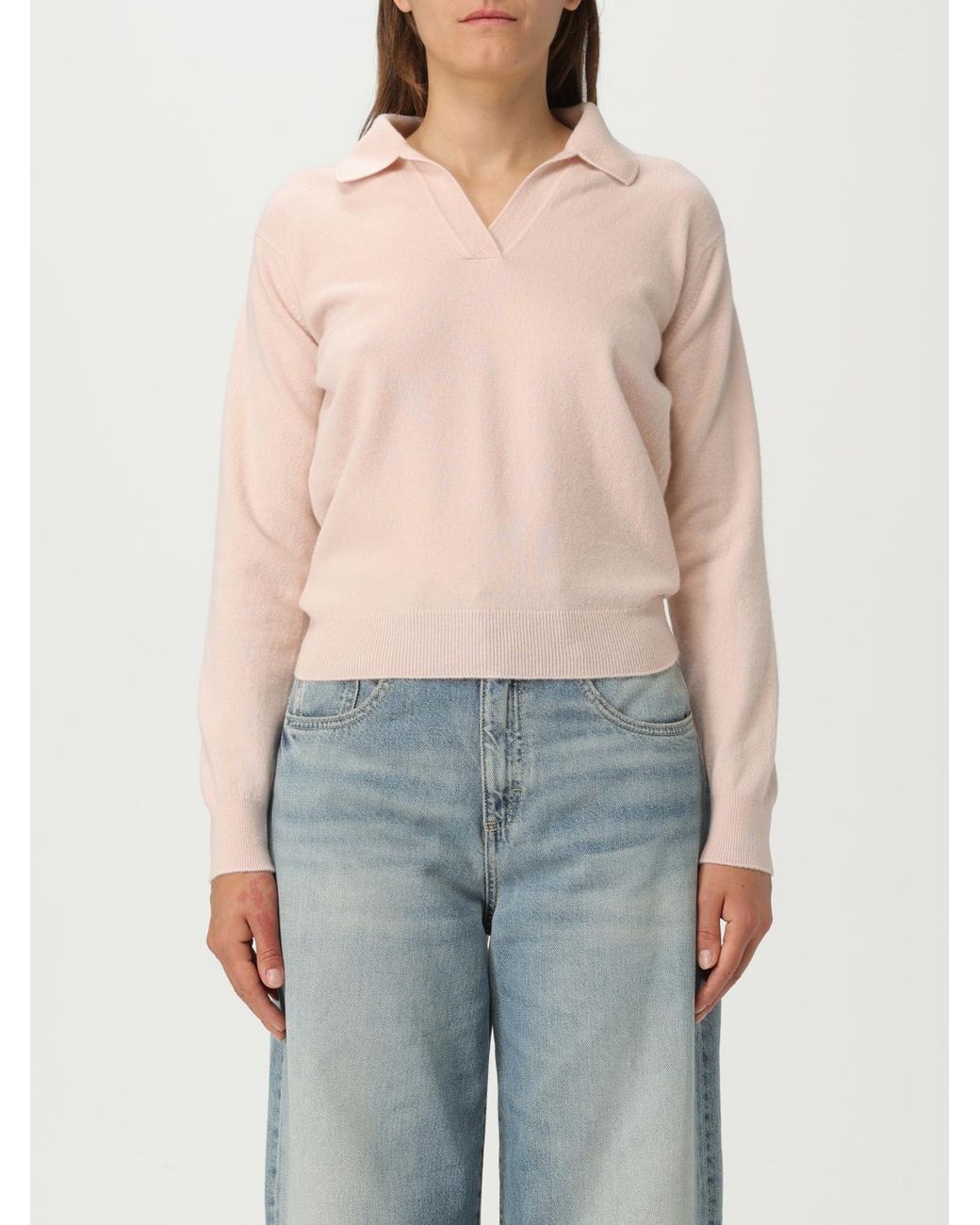 Maison Margiela Pink V-Neck Knitted Jumper