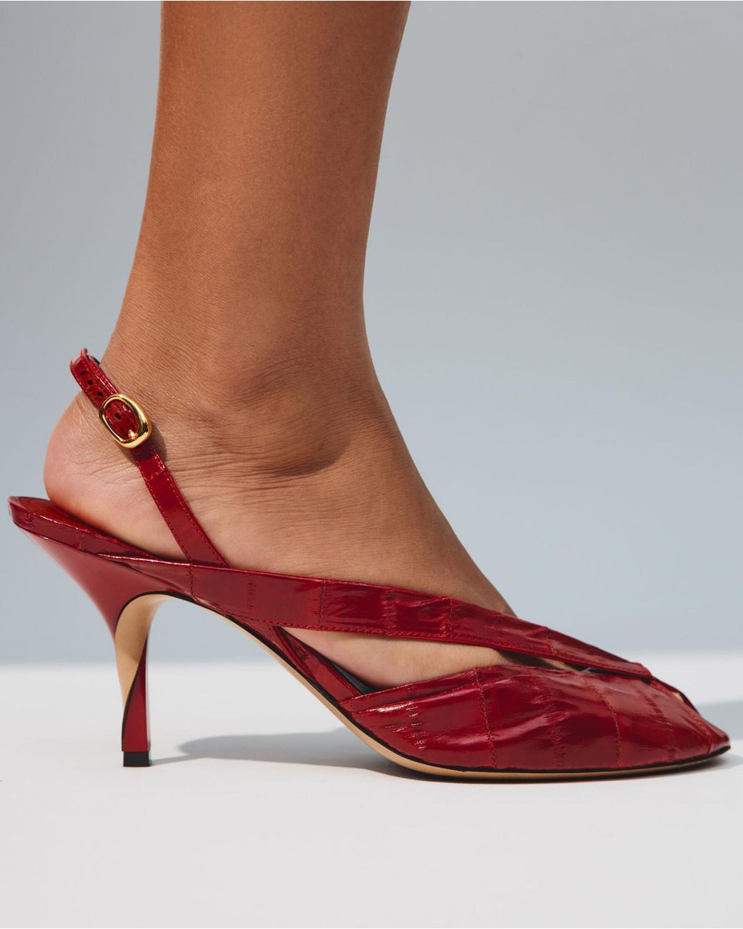 Jacquemus Red Open Toe Heel Sandals
