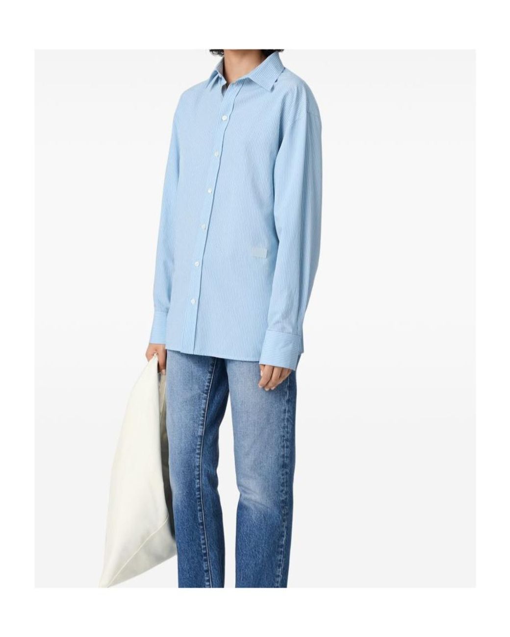 MM6 by Maison Margiela Blue Tie-Back Shirt