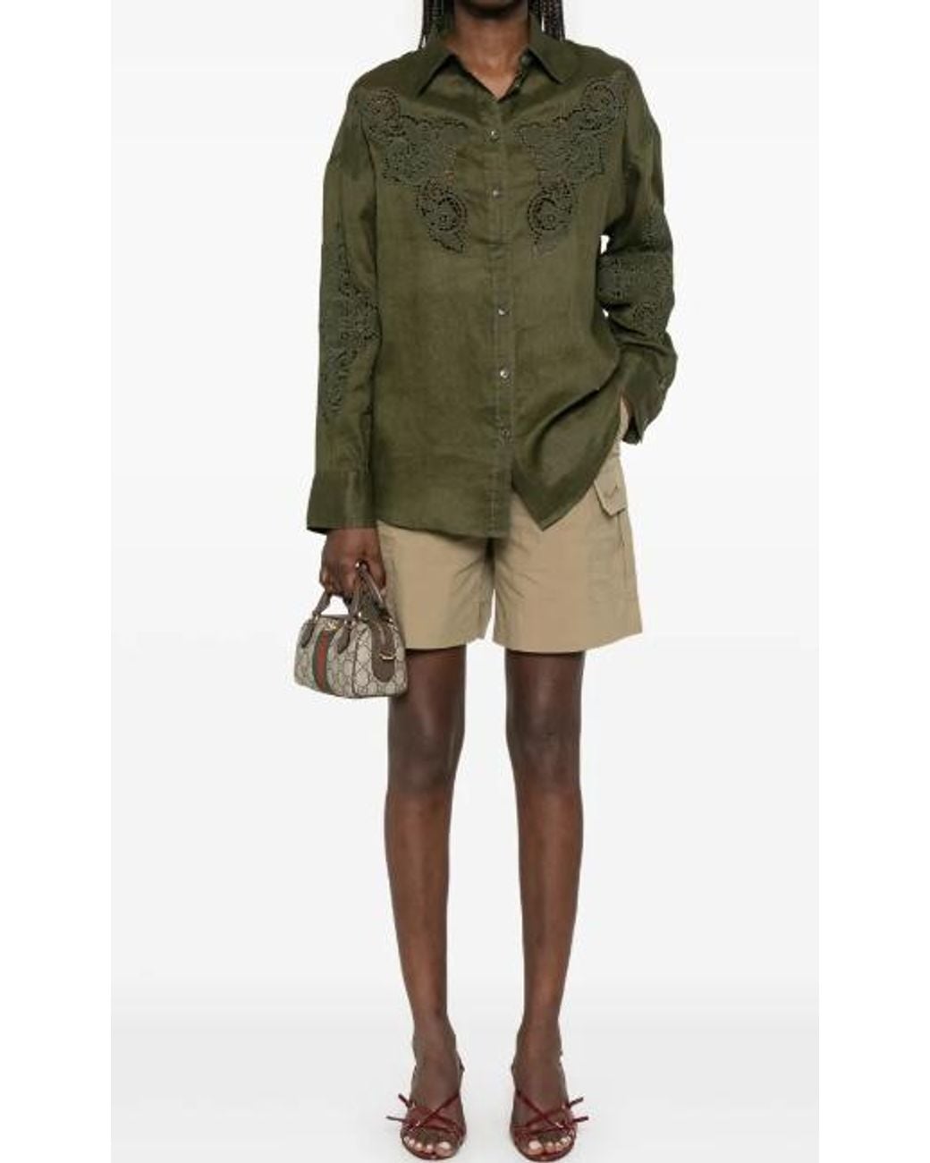 P.A.R.O.S.H. Natural Ninja Cargo Shorts