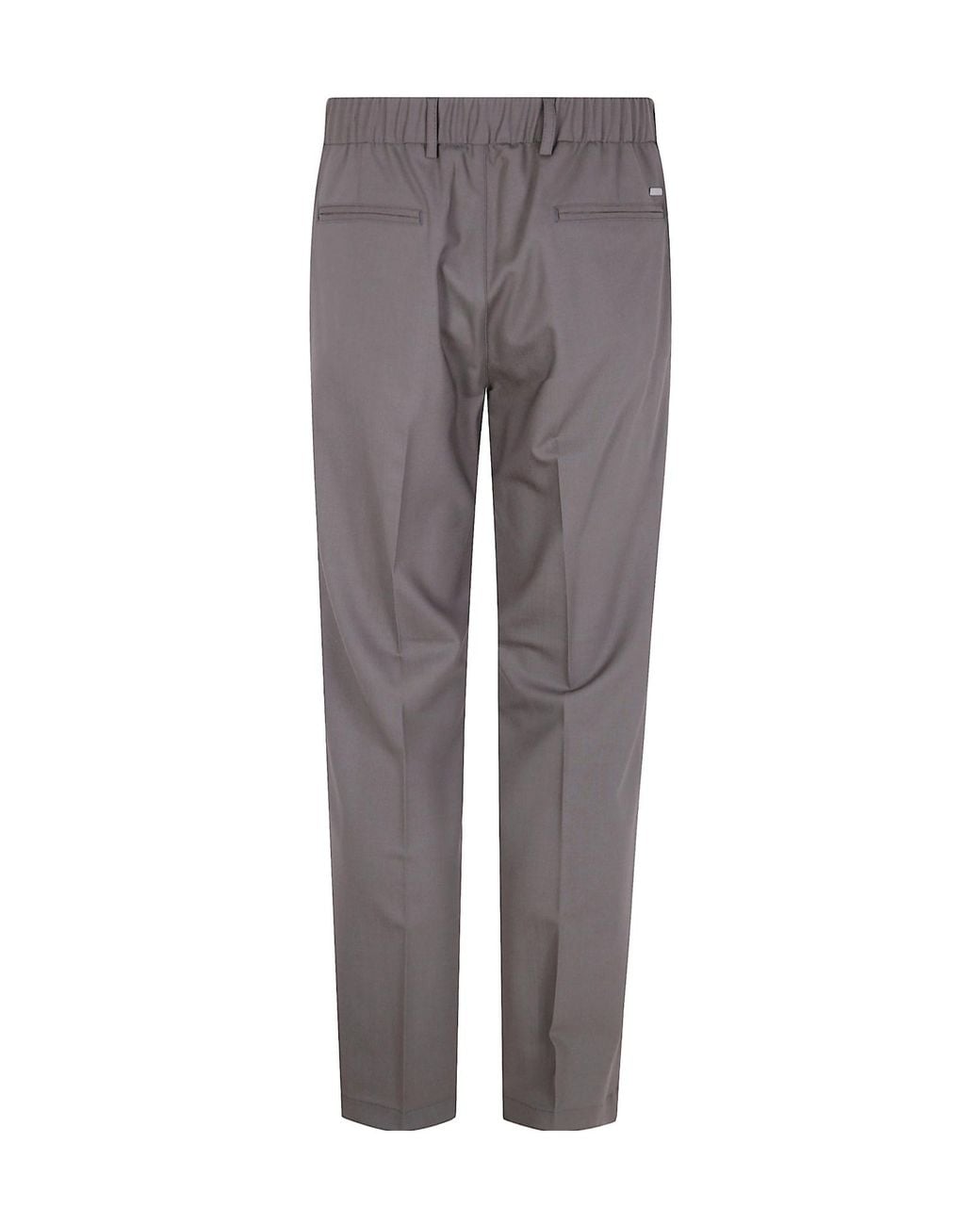 Herno Gray Elasticated Waist Pleated Trousers for men